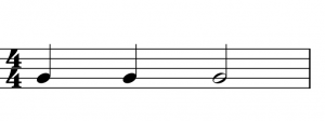 quarter notes and half notes