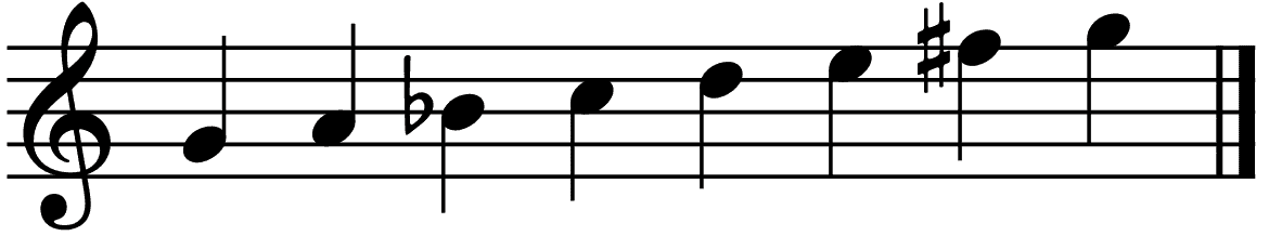 g harmonic minor scale,harmonische g moll tonleiter