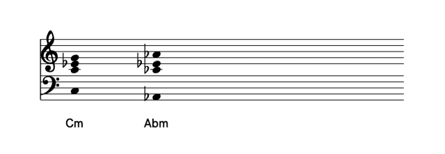 Two-minor-chords-a-major-third-apart