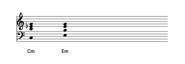 Two-minor-chords-a-major-third-apart