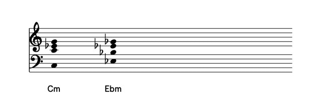 Two-minor-chords-a-minor-third-apart