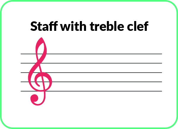 staff with treble clef