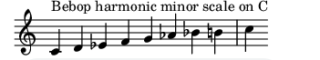 bebop harmonic minor scale