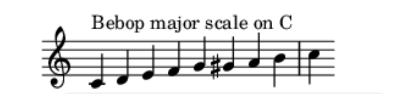 bebop major scale 