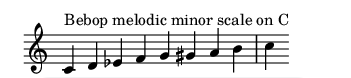 bebop minor scale