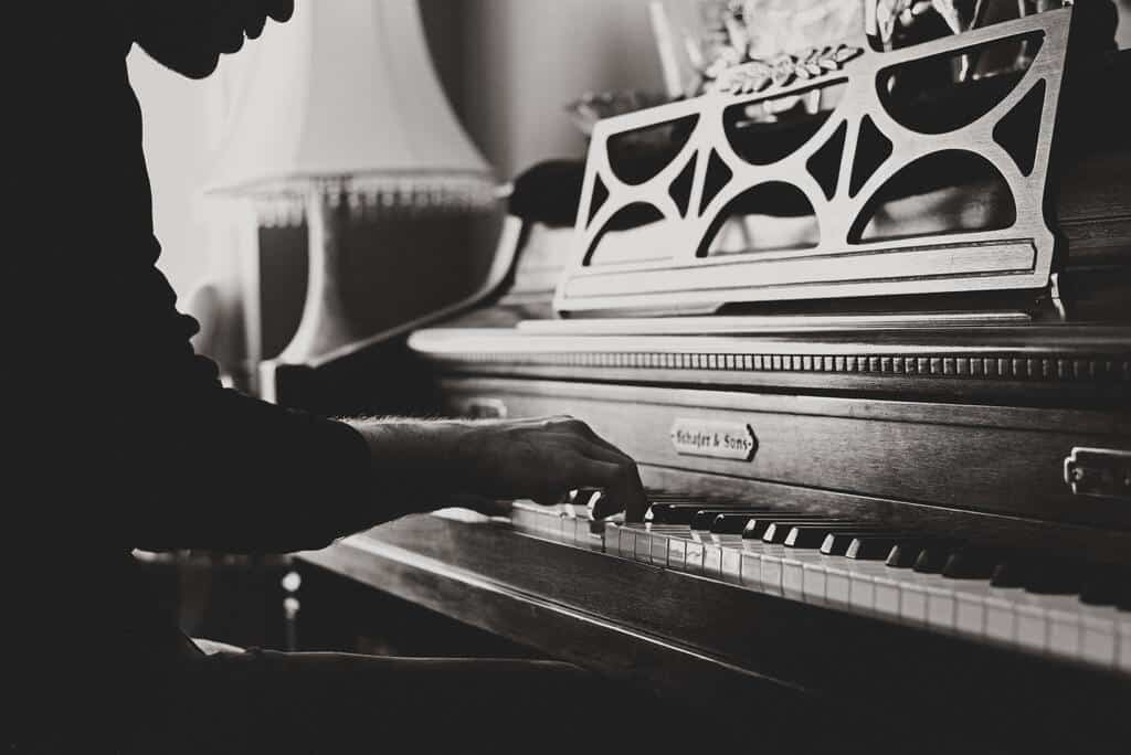 black keys on piano!